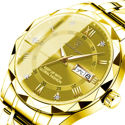 Fashion Luxury Stainless Steel Waterproof Luminous Quartz Watches for Men
