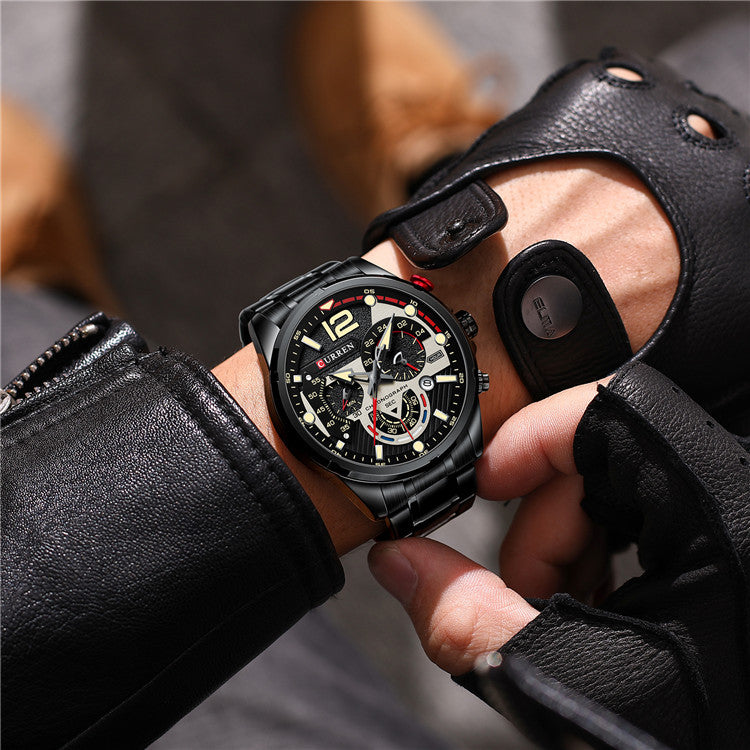 Luxury Style Stainless Steel Waterproof Quartz Watche for Business Men