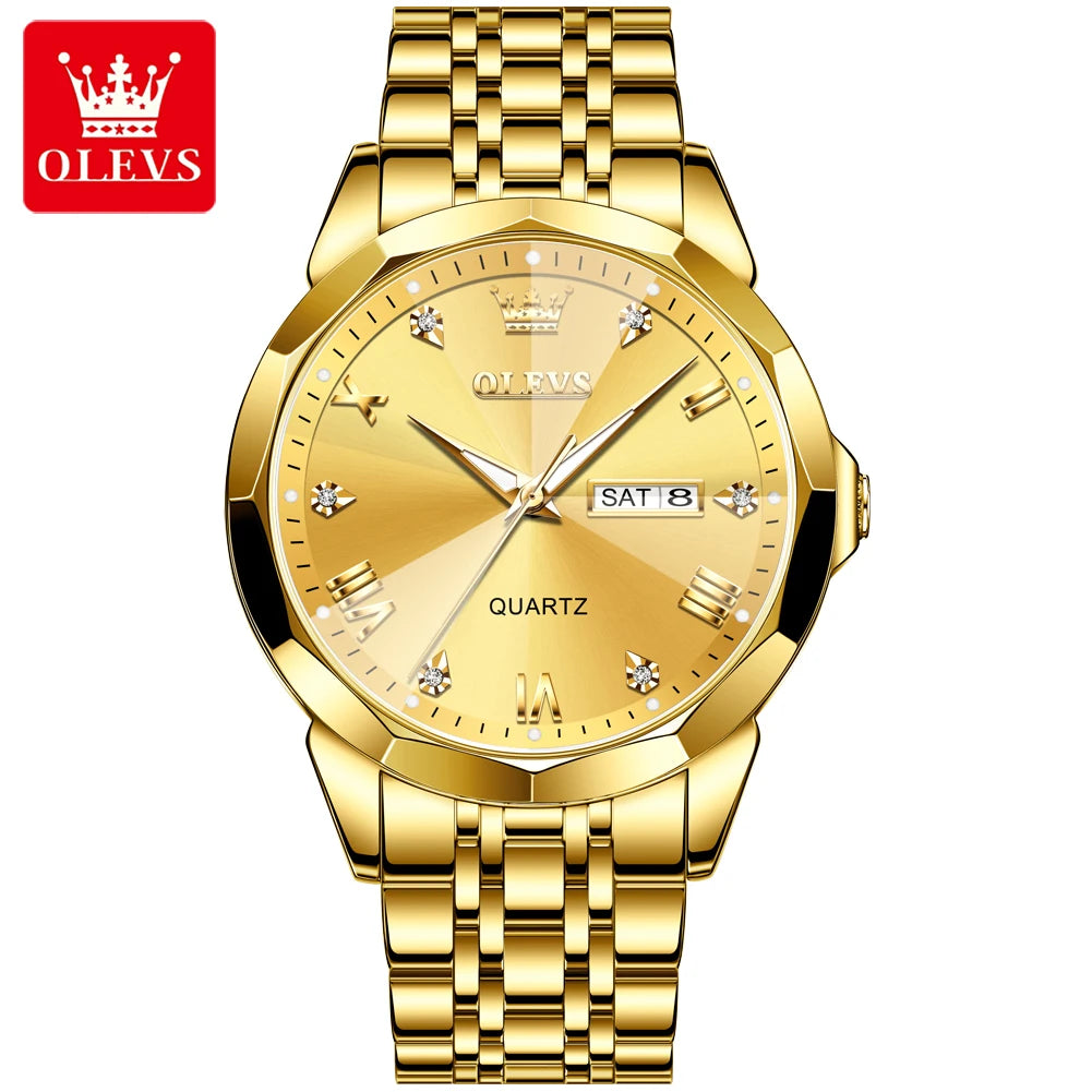 Luxury Waterproof Luminous Quartz Classic Steel Watches for Men