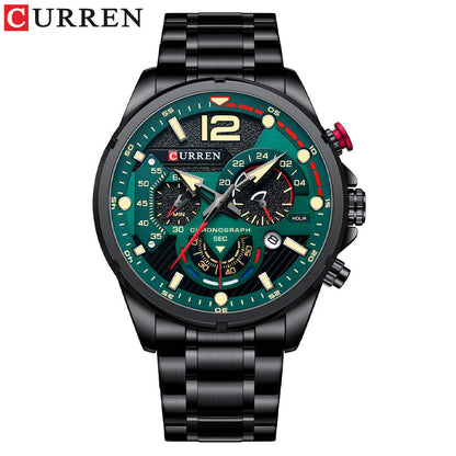 Luxury Style Stainless Steel Waterproof Quartz Watche for Business Men
