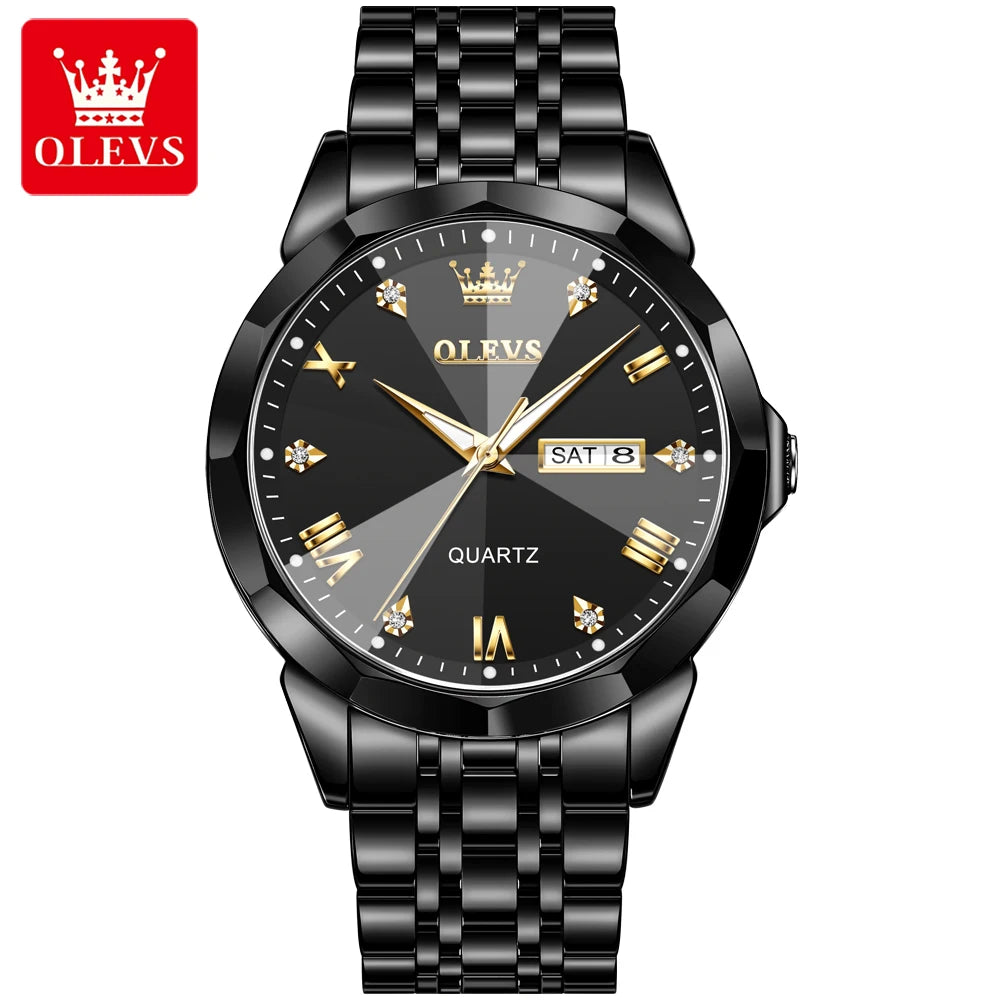Luxury Waterproof Luminous Quartz Classic Steel Watches for Men