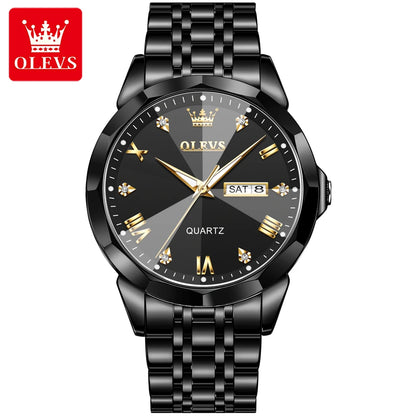Luxury Waterproof Luminous Quartz Classic Steel Watches for Men