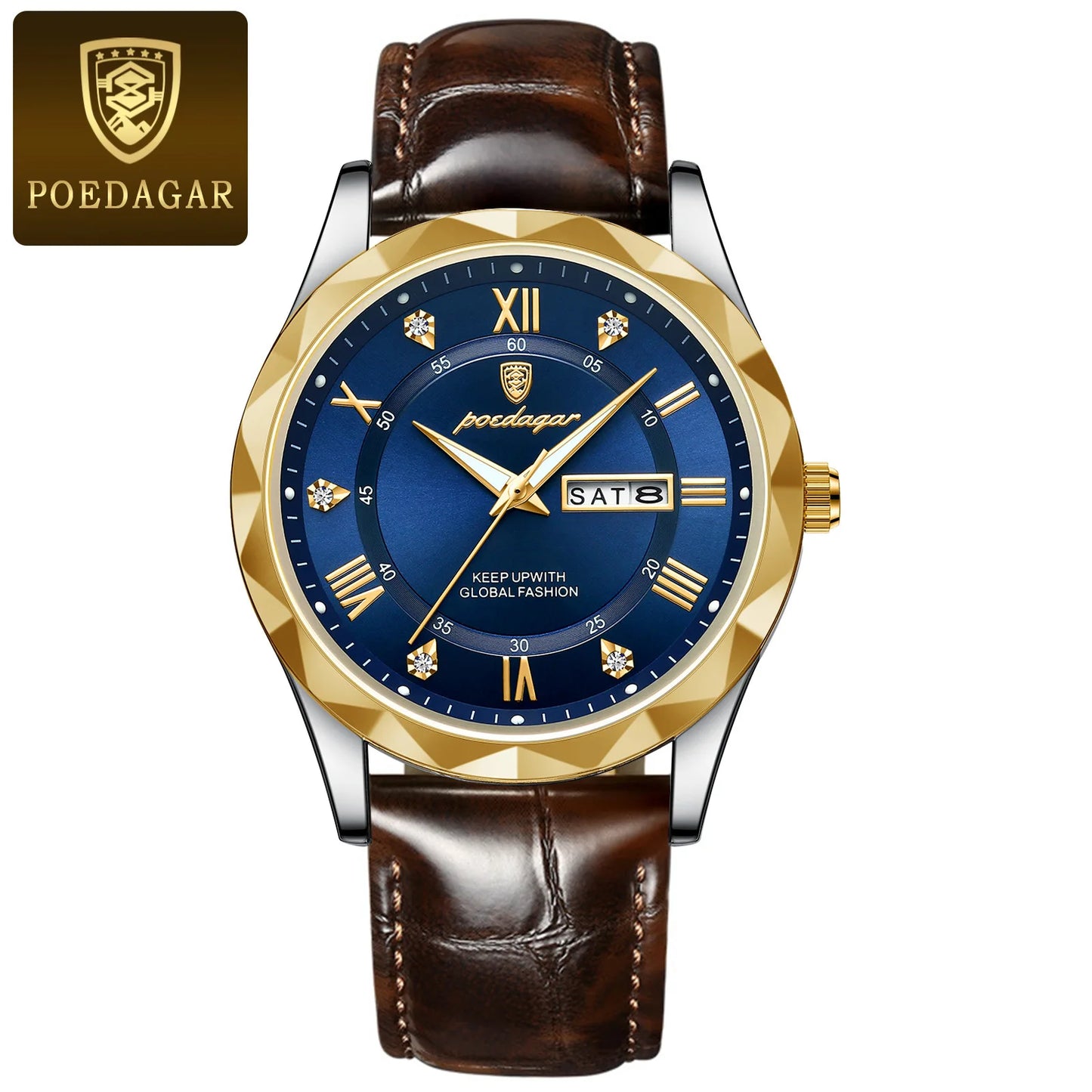 Fashion Luxury Stainless Steel Waterproof Luminous Quartz Watches for Men