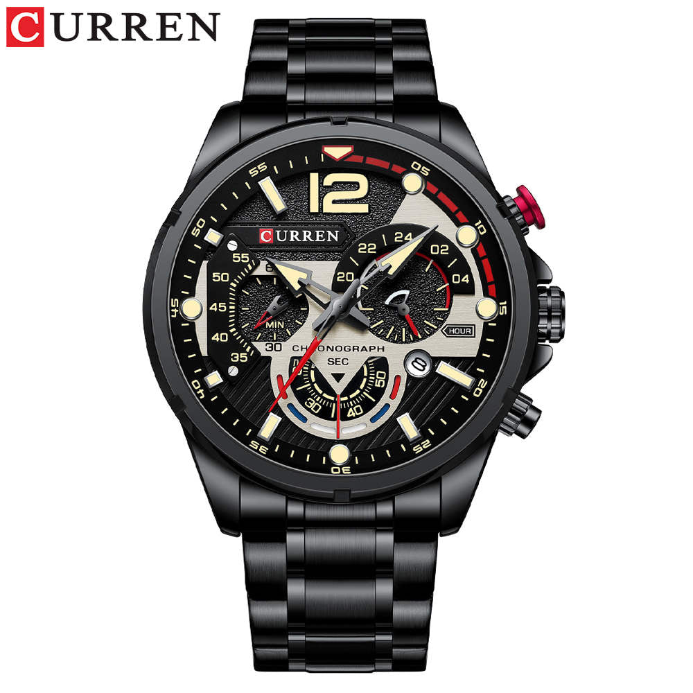Luxury Style Stainless Steel Waterproof Quartz Watche for Business Men