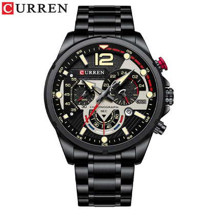 Luxury Style Stainless Steel Waterproof Quartz Watche for Business Men