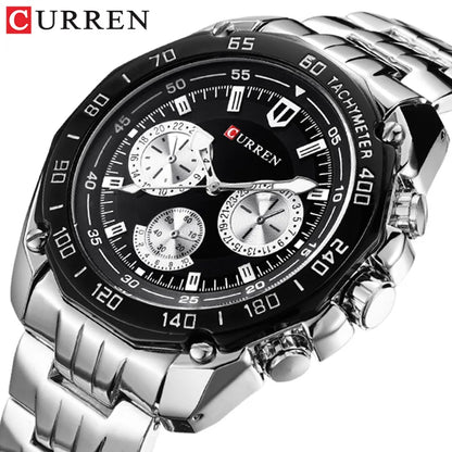 Fashion Business Style Stainless Steel Men Quartz Movement Watch
