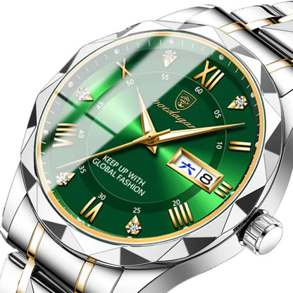 Fashion Luxury Stainless Steel Waterproof Luminous Quartz Watches for Men