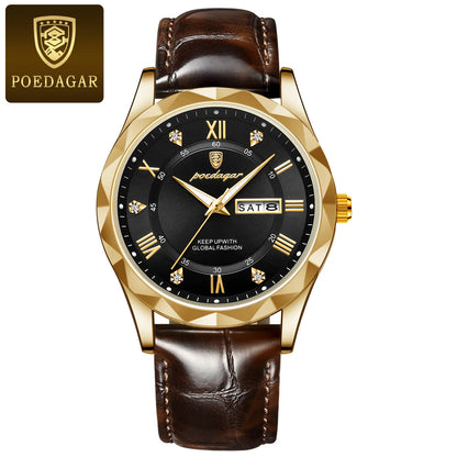 Fashion Luxury Stainless Steel Waterproof Luminous Quartz Watches for Men