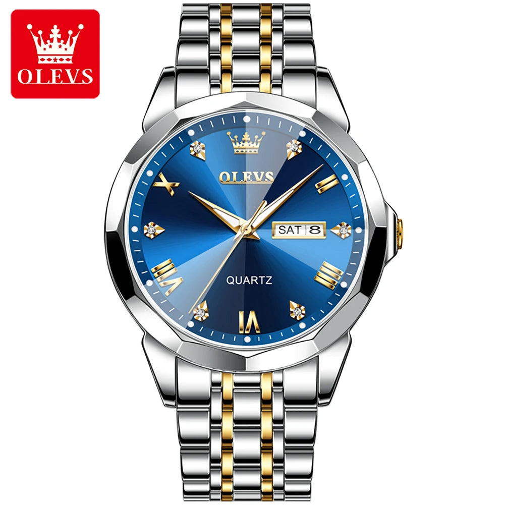 Luxury Waterproof Luminous Quartz Classic Steel Watches for Men