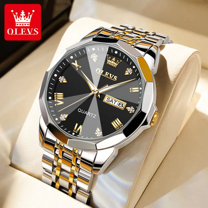 Luxury Waterproof Luminous Quartz Classic Steel Watches for Men