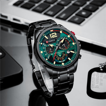 Luxury Style Stainless Steel Waterproof Quartz Watche for Business Men