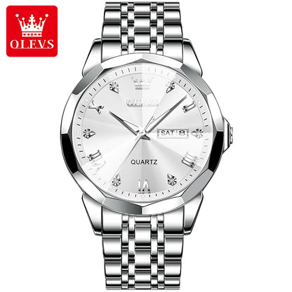 Luxury Waterproof Luminous Quartz Classic Steel Watches for Men