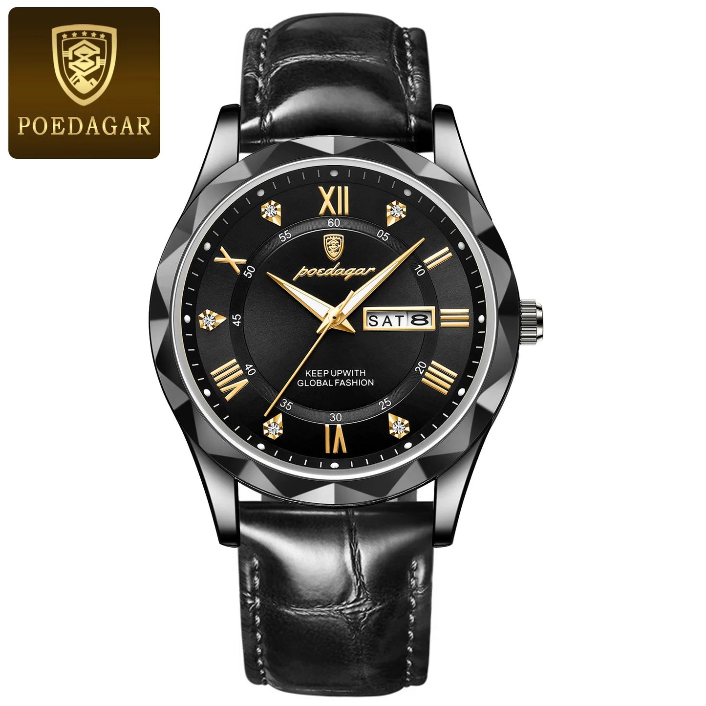 Fashion Luxury Stainless Steel Waterproof Luminous Quartz Watches for Men