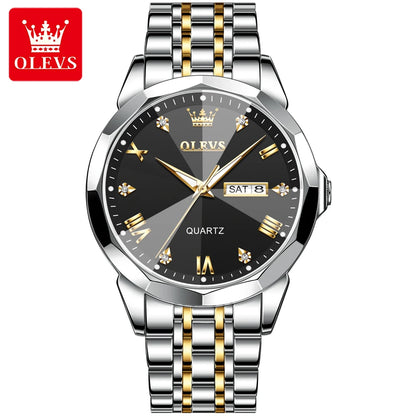 Luxury Waterproof Luminous Quartz Classic Steel Watches for Men