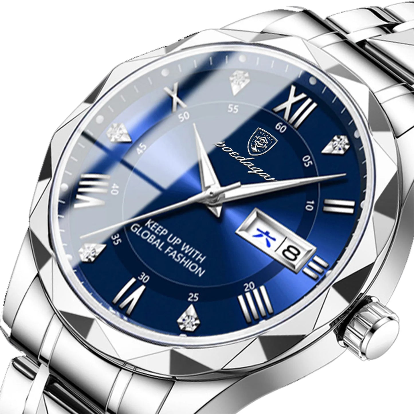Fashion Luxury Stainless Steel Waterproof Luminous Quartz Watches for Men