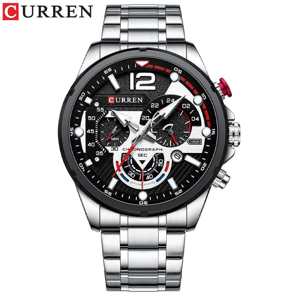 Luxury Style Stainless Steel Waterproof Quartz Watche for Business Men