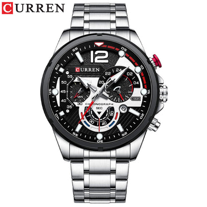 Luxury Style Stainless Steel Waterproof Quartz Watche for Business Men