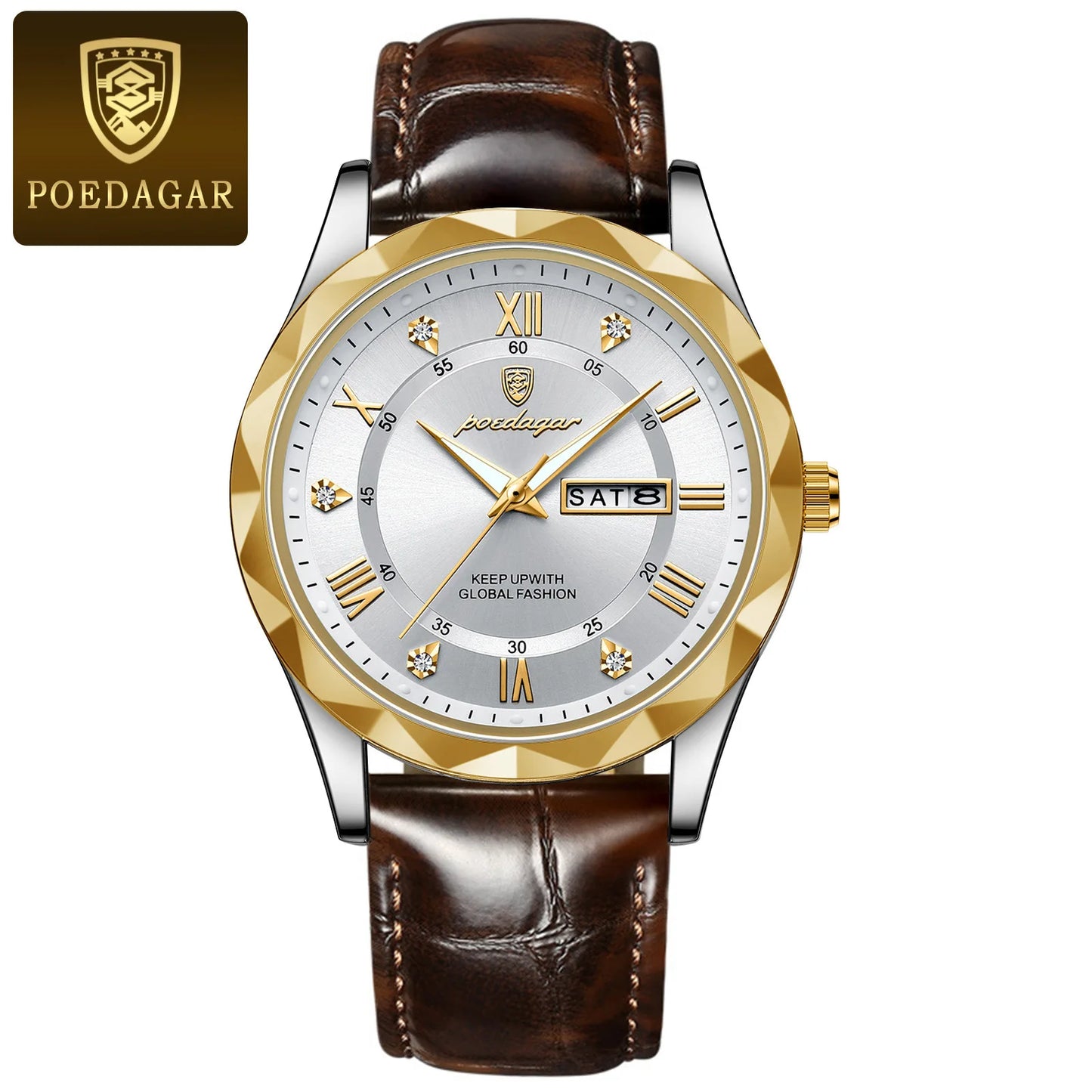 Fashion Luxury Stainless Steel Waterproof Luminous Quartz Watches for Men