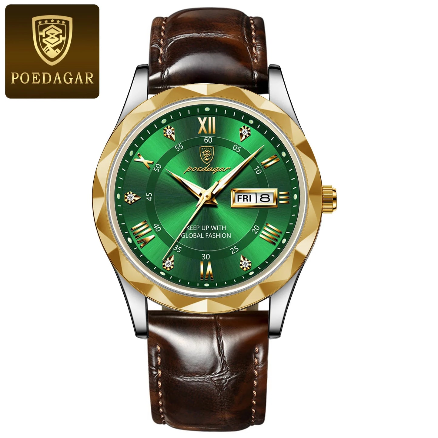 Fashion Luxury Stainless Steel Waterproof Luminous Quartz Watches for Men
