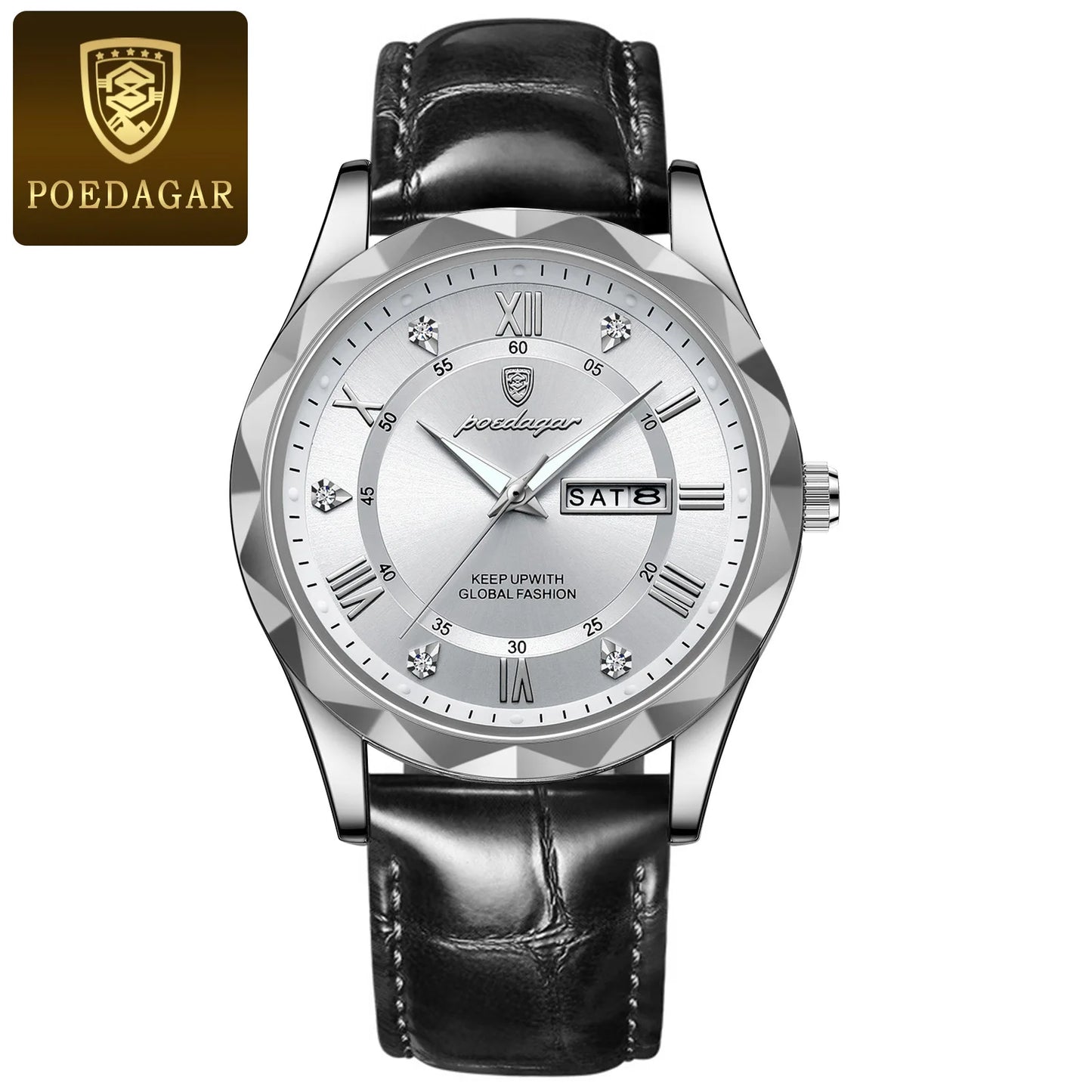 Fashion Luxury Stainless Steel Waterproof Luminous Quartz Watches for Men