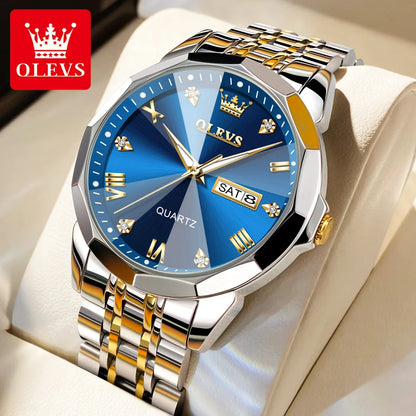 Luxury Waterproof Luminous Quartz Classic Steel Watches for Men